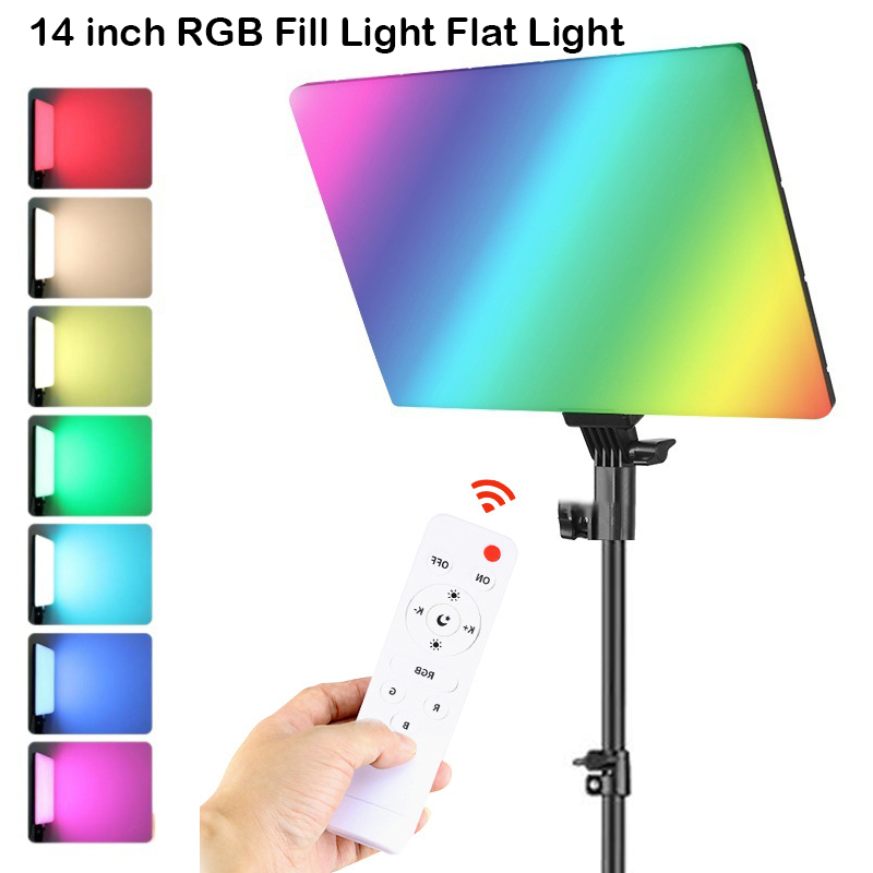Webcam Ring Light - RGB 14-calowa lampa wideo LED ze