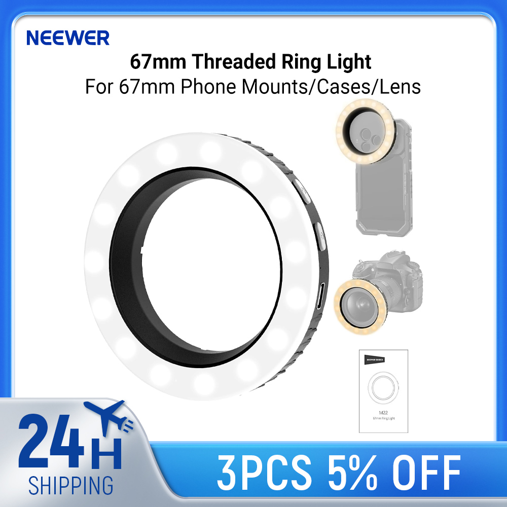 Webcam Ring Light - NEEWER Basics 67mm Pierścieniowa Lampa z