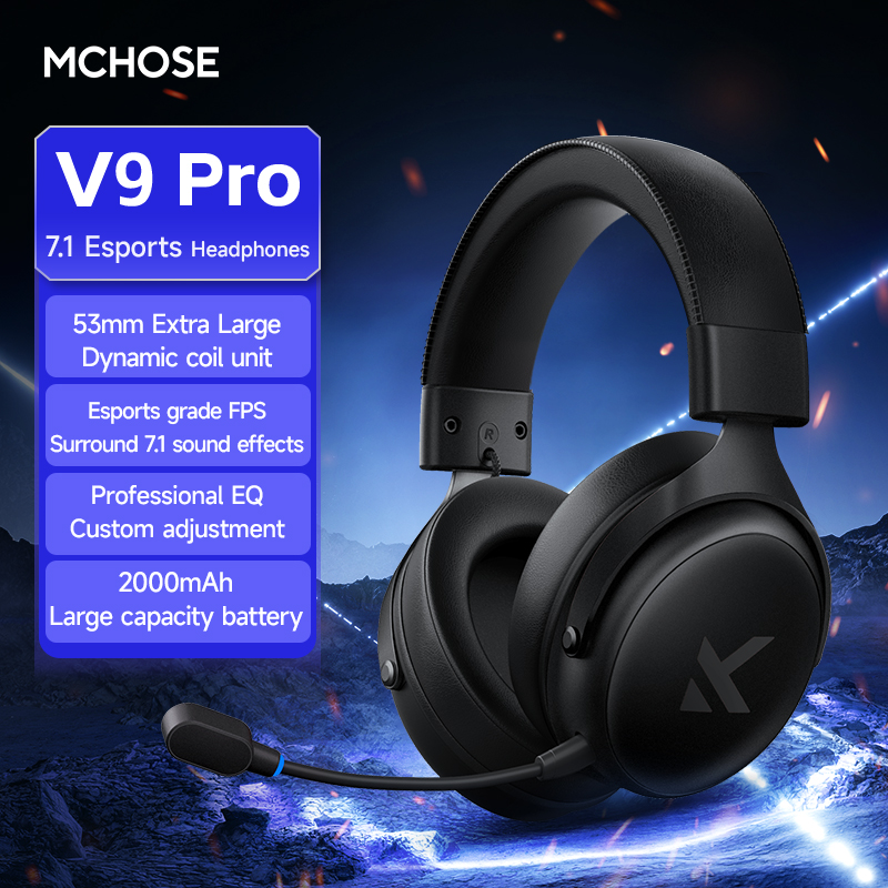 Esports Gaming Headphones - Słuchawki MCHOSE V9 Pro z mikrofonem,