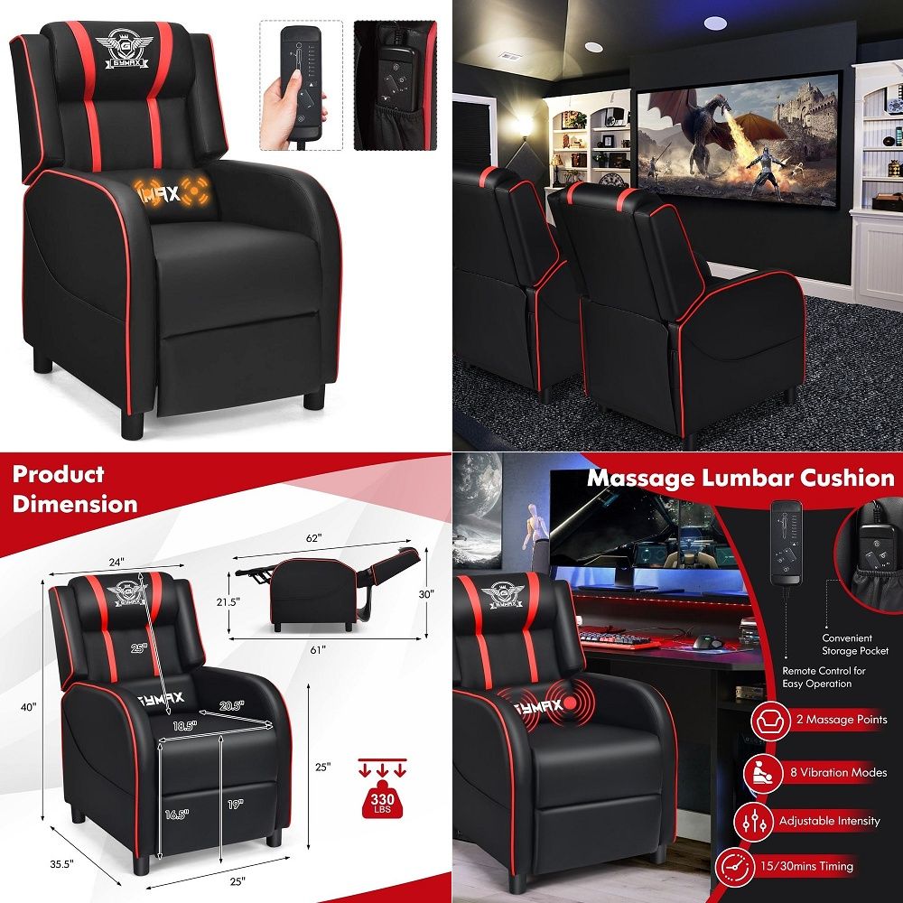 Gaming & Esports District - Wysokie krzesło biurowe, ergonomiczne krzesło gamingowe
