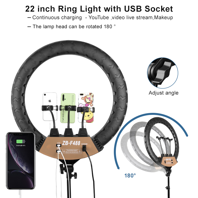 22-calowa lampa pierścieniowa  – Webcam Ring Light recenzja i cena