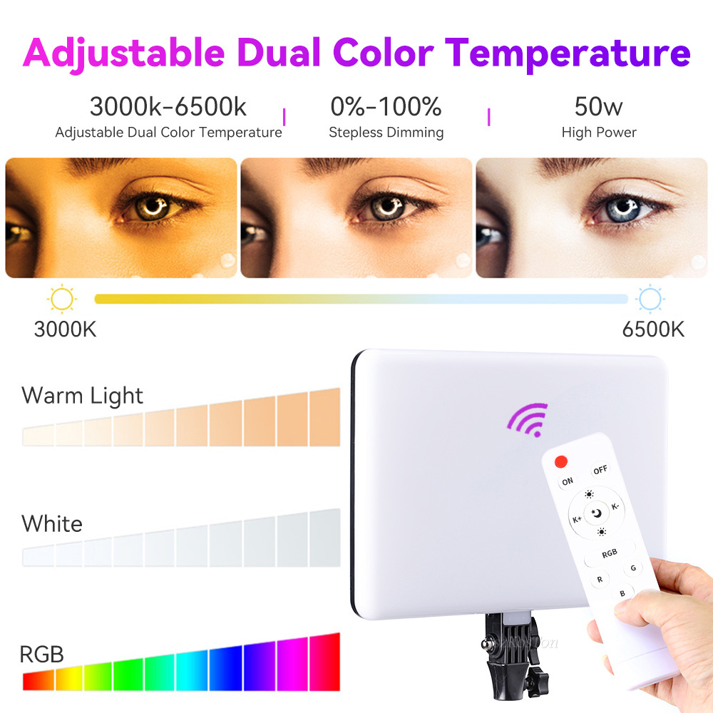 RGB 14-calowa lampa wideo LED  – Webcam Ring Light recenzja i cena