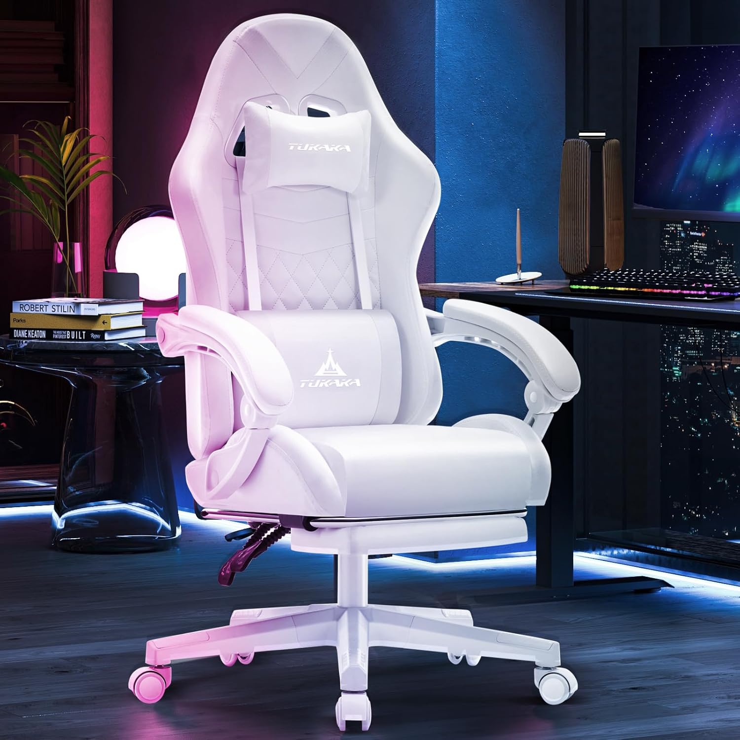 Białe ergonomiczne krzesło gam – Gaming & Esports District recenzja i cena