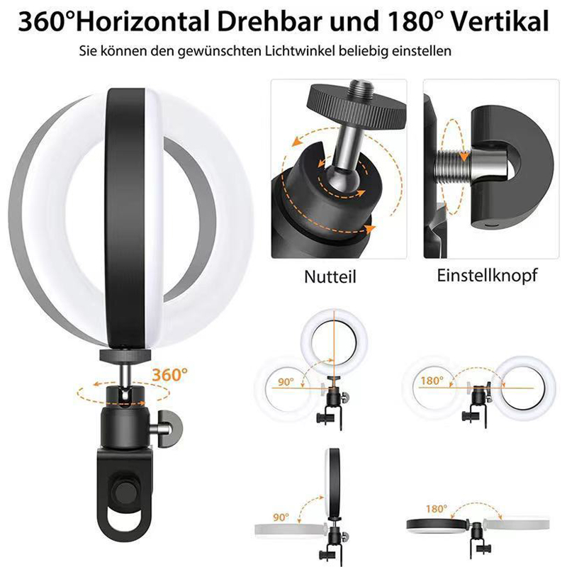 Lampa LED do wideo 16 cm ze st – Webcam Ring Light recenzja i cena