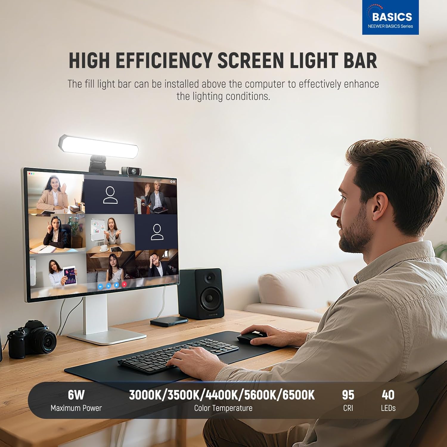 NEEWER Basics 6W Lampa Monitor – Webcam Ring Light recenzja i cena
