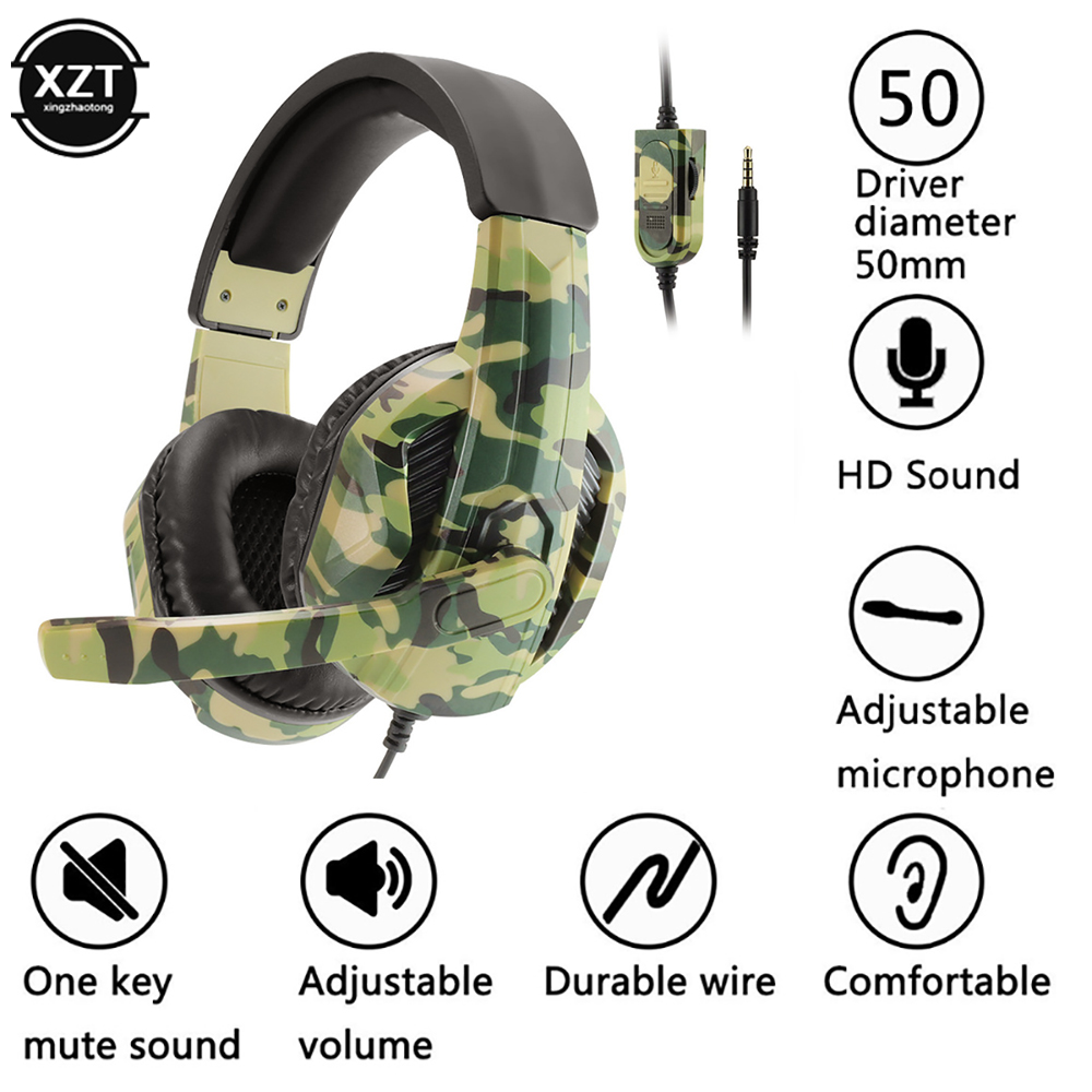 Kamuflażowy zestaw słuchawkowy – Esports Gaming Headphones recenzja i cena