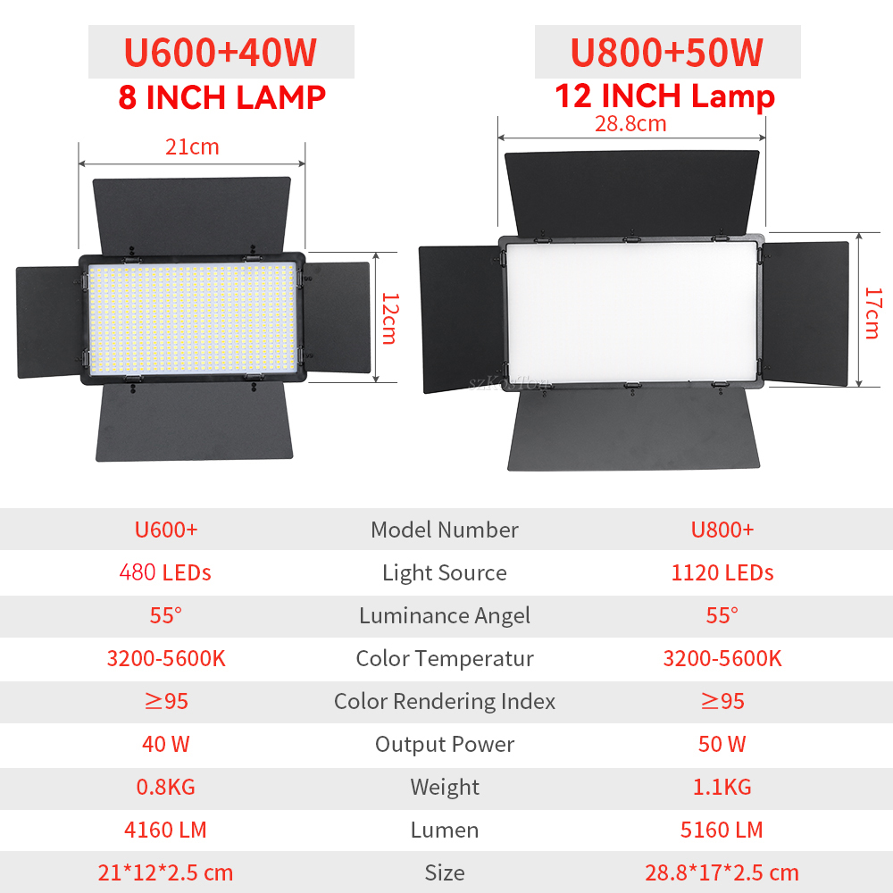 U800 U600 LED Photo Studio Vid – Webcam Ring Light recenzja i cena